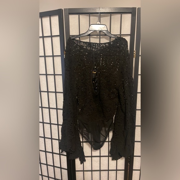 Free People | Desert Daze Crochet Top (Black) - Picture 6 of 8